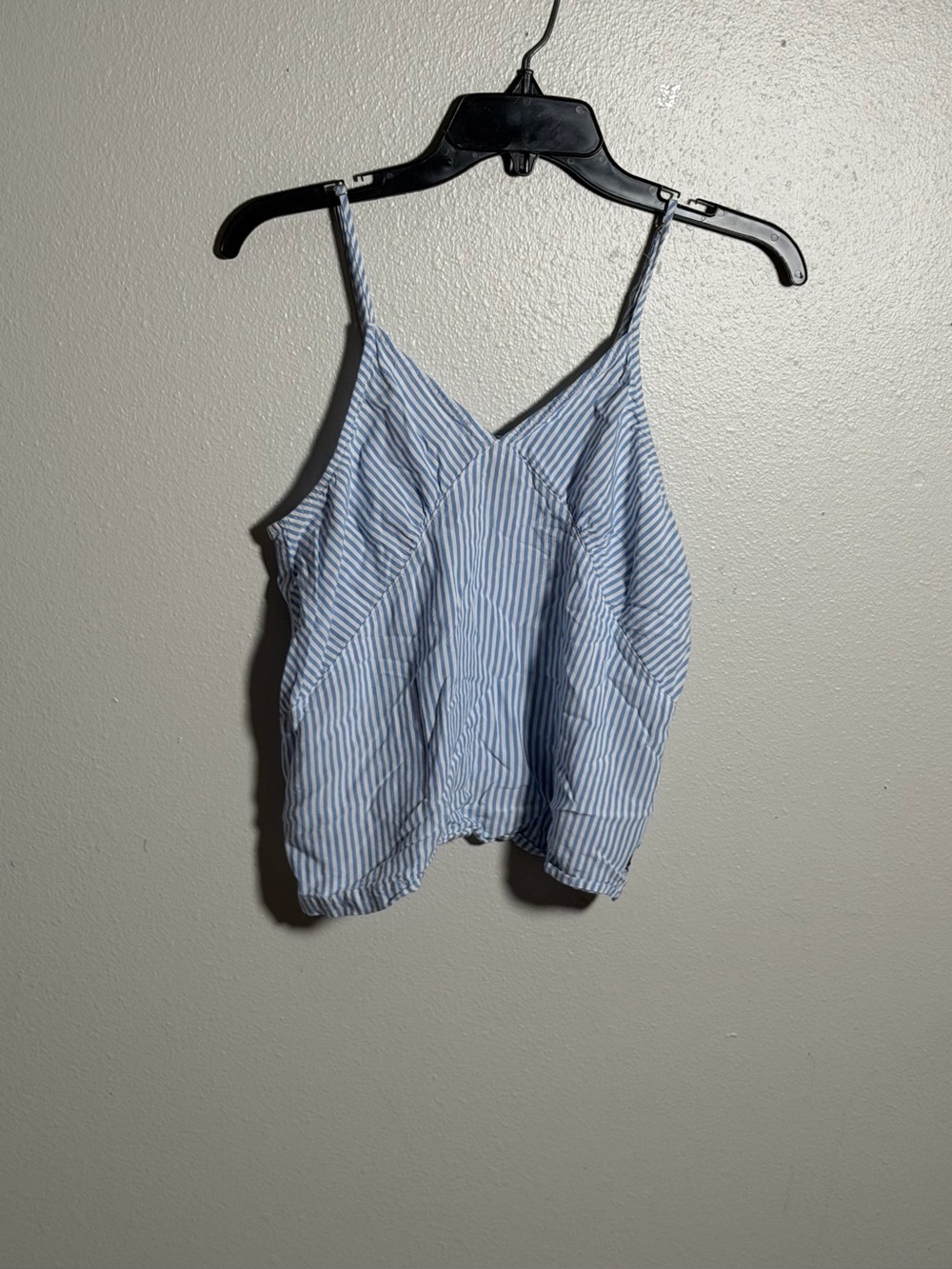Tommy Hilfiger Women Blue/White Striped V-Neck Cami Casual Preppy Strappy size M